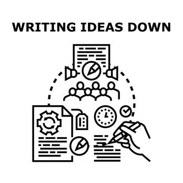 Drafting fresh ideas and creative solutions concept 스톡 일러스트