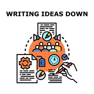 Drafting fresh ideas and creative solutions concept 库存插图