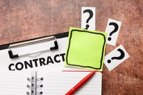 Drafting New Contract, Creating Agreement Message, Taking Important Notes Stock-Fotos