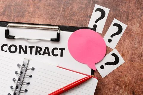 Drafting New Contract, Creating Agreement Message, Taking Important Notes Stock-Fotos