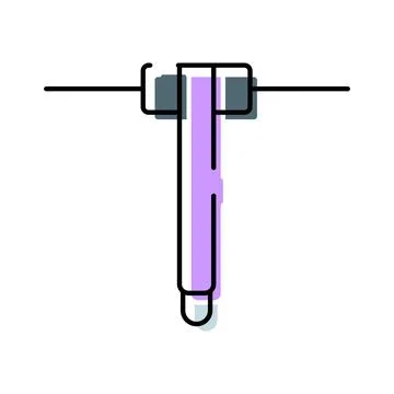 Drafting t square ruler tool for measurement and design Stock Illustration