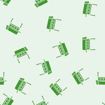 Drafting table architectural drafter glyph seamless pattern 库存插图