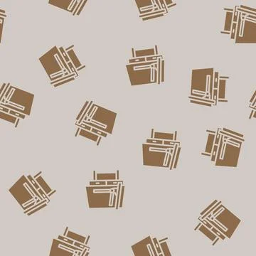 Drafting table architectural drafter glyph vector seamless pattern 库存插图