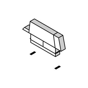 Drafting table architectural drafter isometric icon vector illustration 库存插图