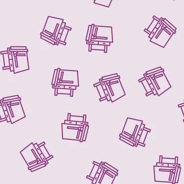 Drafting table architectural drafter line vector seamless pattern Stock Illustration