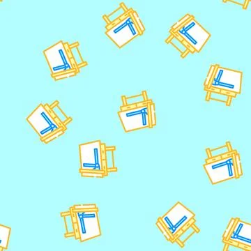 Drafting table architectural drafter vector seamless pattern 库存插图