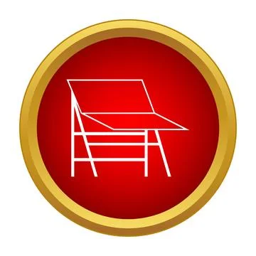Drafting table icon representing architecture and design workspace Stock Illustration