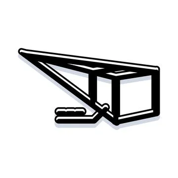 Drafting table t square with ruler for technical drawing 库存插图