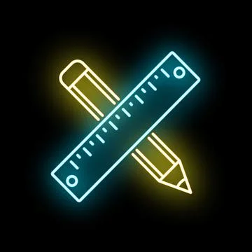 Drafting tools creating design work planning concept Stock-Illustration