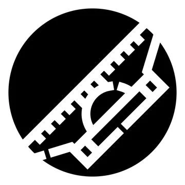 Drafting tools icon for geometry and education Stock Illustration