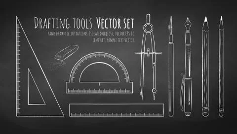 Drafting tools Stock Illustration