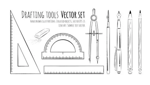 Drafting tools 스톡 일러스트