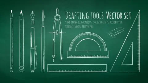 Drafting tools Stock Illustration