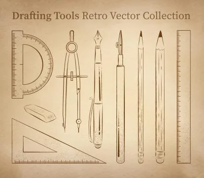 Drafting tools Stock Illustration