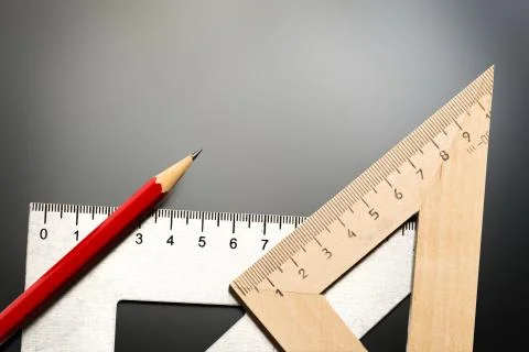 Drafting tools on white background Stock Photos