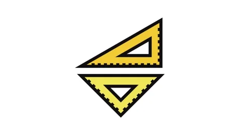 Drafting triangle architectural drafter color icon animation Vídeos de archivo 326106582