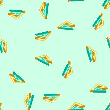 Drafting triangle architectural drafter isometric icon seamless pattern Illustrazione stock