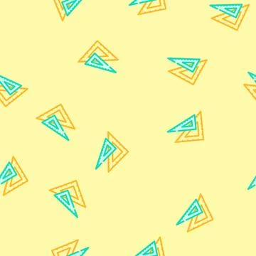 Drafting triangle architectural drafter vector seamless pattern Stock Illustration