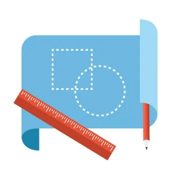 Drafting Vector Illustration Stock Illustration