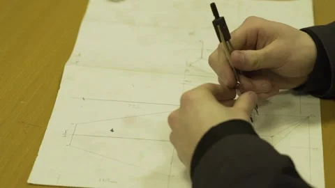Drafting/drawing compass 1 Vídeo Stock 151283785