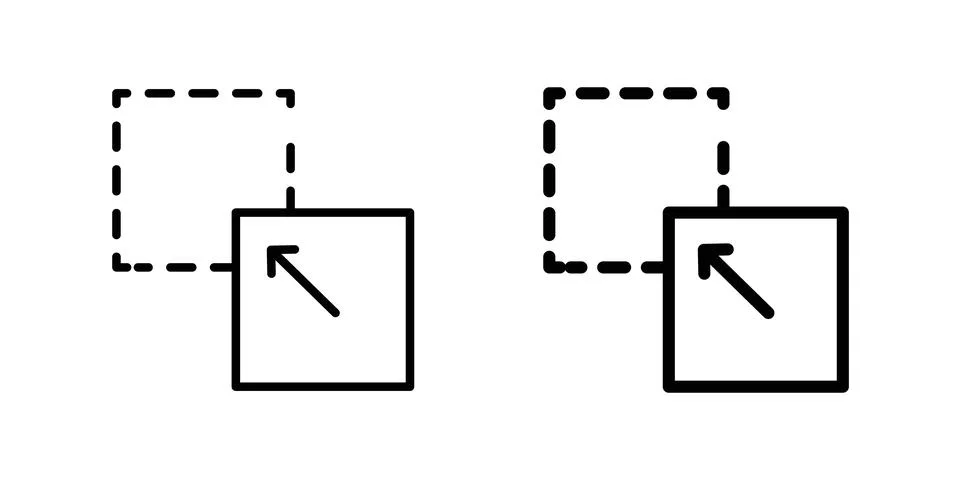 Drag and drop icon vector template set in black Ilustração Stock