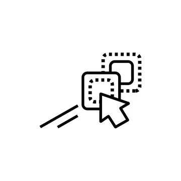 Drag and drop tool outline icon Ilustração Stock