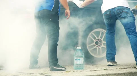 Drag burnout Stock Footage 7905784