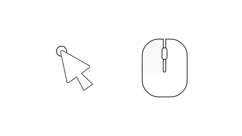 Drag with Cursor Gesture Icon Stock Footage 335576617