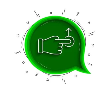 Drag drop gesture line icon. Slide arrow sign. Swipe action. Vector Stock Illustration