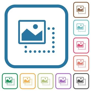 Drag image to top left simple icons Stock Illustration