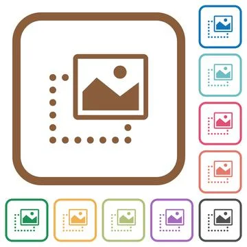 Drag image to top right simple icons Illustrazione stock