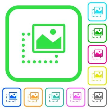 Drag image to top right vivid colored flat icons Stock Illustration