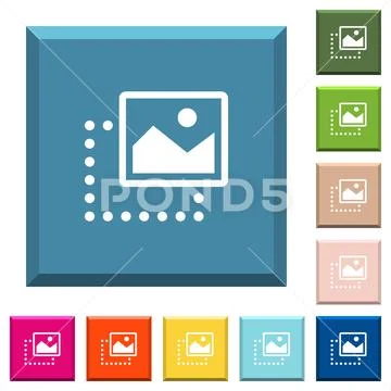 Drag image to top right white icons on edged square buttons ~ Clip Art ...