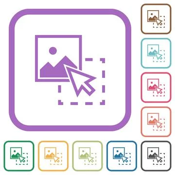 Drag image to upload simple icons Stock Illustration