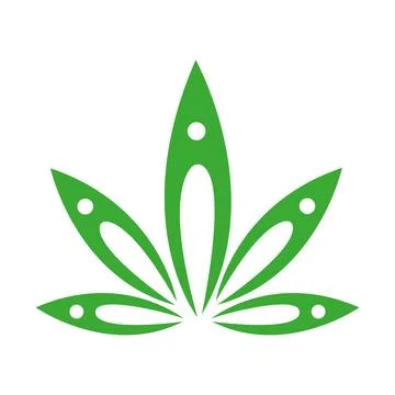 Drag leaf logo or Cannabis Abstract Logo Design Stock Illustration