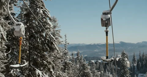 The drag lift has stopped Stock Footage 269854373