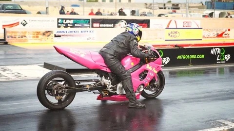 Drag motorcycle is starting Stock-Footage 108854219