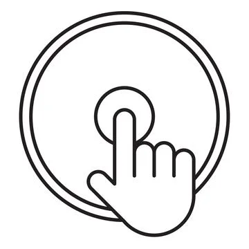 Drag to Move Gesture Icon with Finger Touch Navigation Vector Illustration イラスト素材