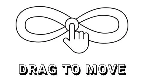 Drag To Move Infinity Gesture Icon Stock Illustration
