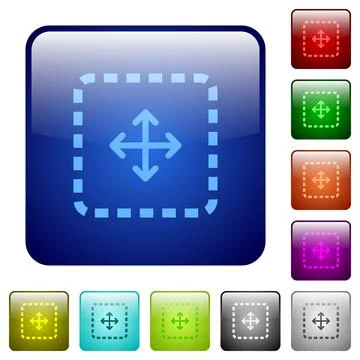 Drag object color square buttons Stock Illustration