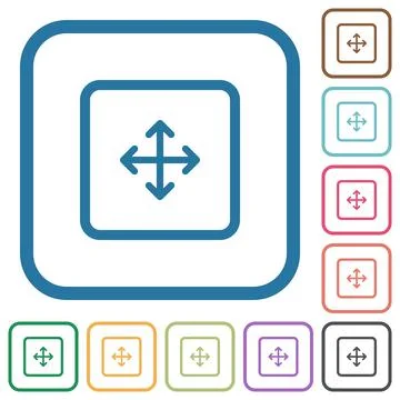 Drag object simple icons Stock Illustration