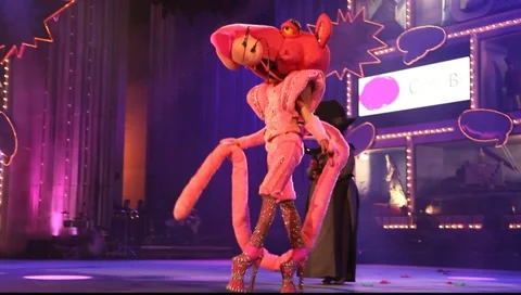 Drag Queen Kuki performs during the Gran Gala of the Carnival Stock Footage