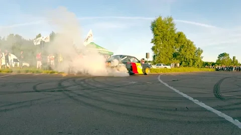 Drag Race Burnout Stock Footage 54040713