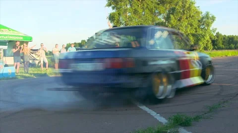 Drag Race Burnout Video stock 54044912