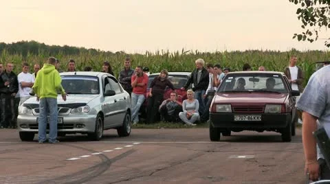 Drag Racing Stock Footage 12534205