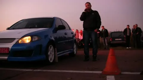 Drag Racing Stock Footage 12717153