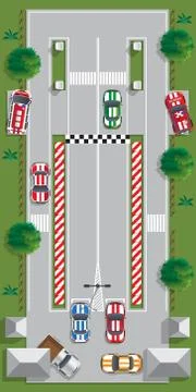 Drag racing. Stock Illustration