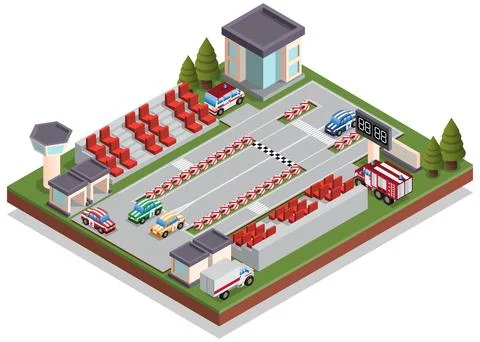 Drag racing. Stock Illustration