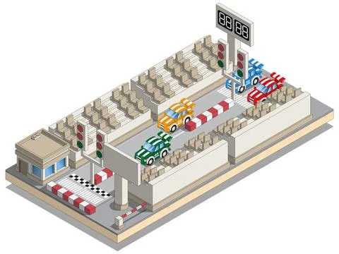 Drag racing. Stock Illustration