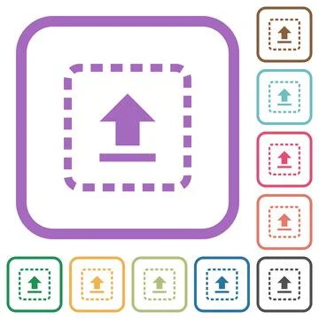 Drag to upload simple icons Stock Illustration